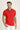  Açık Kırmızı Polo Yaka Slim Fit Dar Kesim Desenli Pamuk Tişört