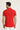  Açık Kırmızı Polo Yaka Slim Fit Dar Kesim Desenli Pamuk Tişört