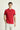 Koyu Kırmızı Polo Yaka Slim Fit Dar Kesim Desenli Pamuk Tişört