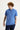 Havacı Mavi Polo Yaka Slim Fit Dar Kesim Baskılı Tişört