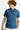 Koyu Petrol Polo Yaka Slim Fit Dar Kesim Baskılı Tişört