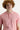 Orta Pembe Polo Yaka Slim Fit Dar Kesim Baskılı Tişört