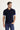 Siyah Lacivert Polo Yaka Slim Fit Dar Kesim Pamuklu Tişört