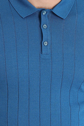  Koyu Petrol Polo Yaka Slim Fit Dar Kesim Tişört