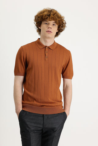  Tarçın  Polo Yaka Slim Fit Tişört