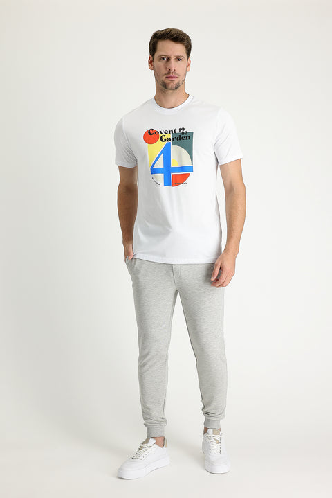 Orta Gri Melanj Slim Fit Dar Kesim Pamuklu Sweatpant / Eşofman Altı