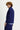 Orta Lacivert Dik Yaka Slim Fit Dar Kesim Fermuarlı Pamuklu Sweatshirt
