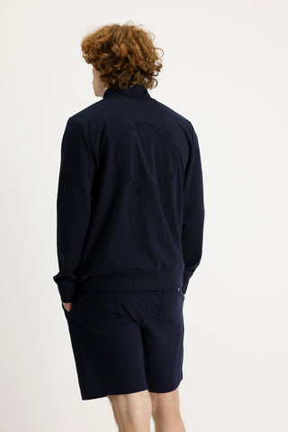  Orta Lacivert Yarım Balıkçı Yaka Fermuarlı Sweatshirt