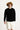 Siyah Bisiklet Yaka Slim Fit Dar Kesim Baskılı Sweatshirt