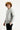 Orta Gri Melanj Bisiklet Yaka Slim Fit Dar Kesim Baskılı Sweatshirt