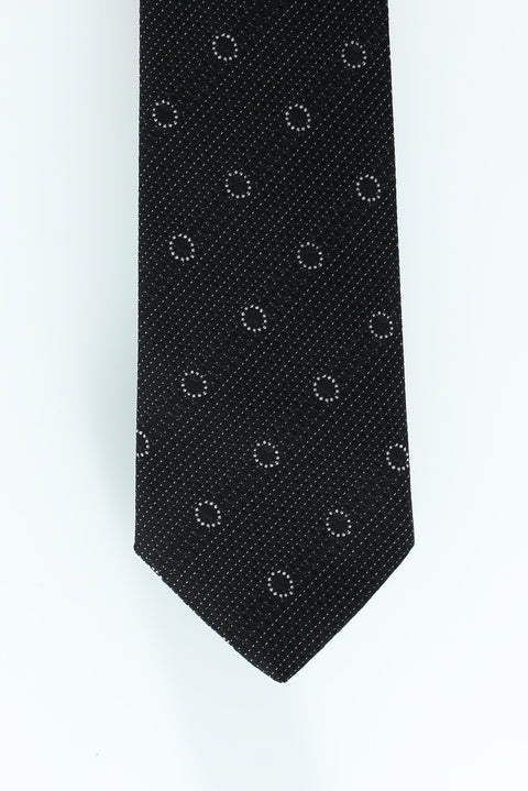 Black Patterned Tie