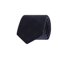 Medium Navy Patterned Tie