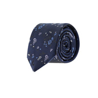 Medium Navy Patterned Tie