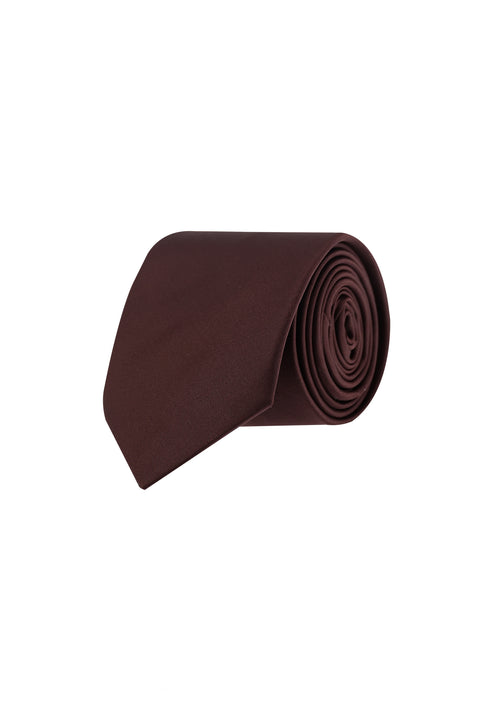 Light Burgundy Poly Plain Tie