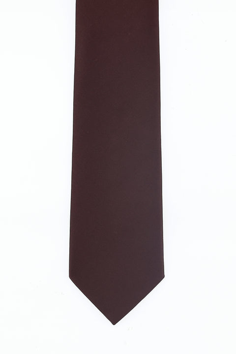 Light Burgundy Poly Plain Tie
