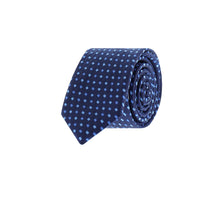 Orta Lacivert Desenli Kravat