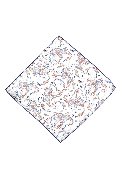 Medium Navy Patterned Handkerchief
