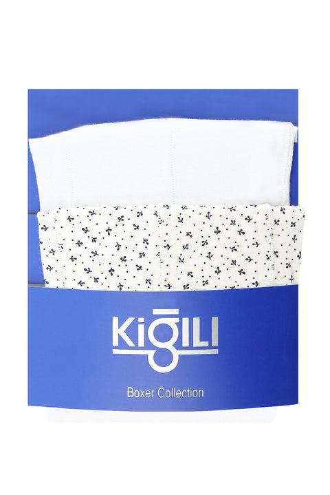 White 2-Pack Patterned Cotton Boxer Set