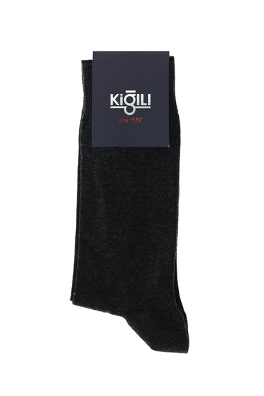  Koyu Antrasit Tekli Düz Çorap