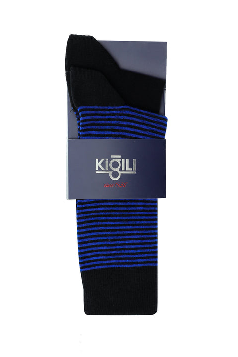 Açık Siyah 2'li Pamuklu Desenli Çorap Seti