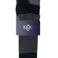 Koyu Lacivert 2'li Desenli Çorap Seti