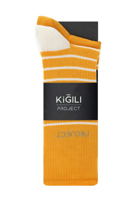 Açık Sarı 2'li Desenli Çorap Seti