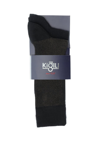  Siyah 2'li Desenli Çorap Seti