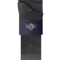 Orta Füme 2'li Desenli Çorap Seti