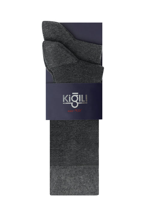 Medium Gray 2-Pack Patterned Socks