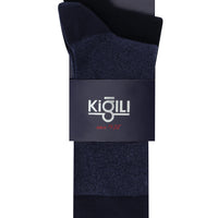 Orta Lacivert 2'li Desenli Çorap Seti