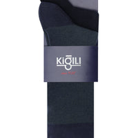 Orta Lacivert 2'li Desenli Çorap Seti