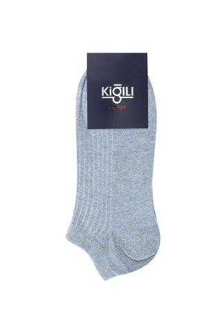  Koyu Mavi Melanj 2'li Spor Çorap Seti