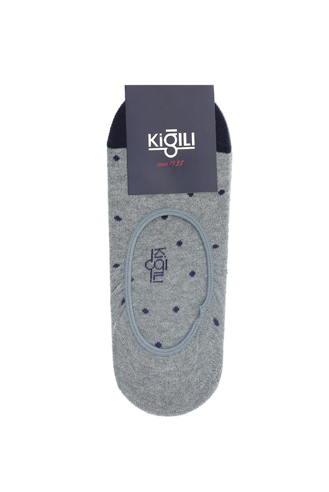 Medium Grey Melange 2-Pack Patterned Cotton Loafer Sock Set