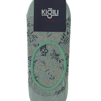 Su Yeşili Tekli Loafer Desenli Pamuklu Çorap