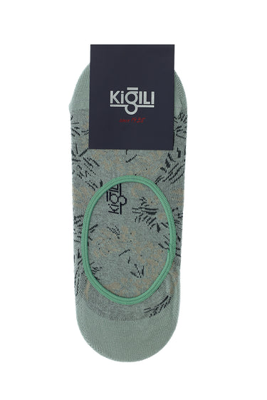  Su Yeşili Tekli Loafer Desenli Pamuklu Çorap