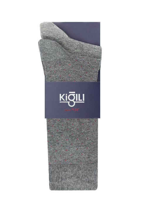 Medium Grey 2-Pack Patterned Socks