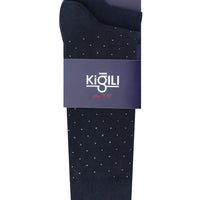 Orta Lacivert 2'li Desenli Çorap Seti