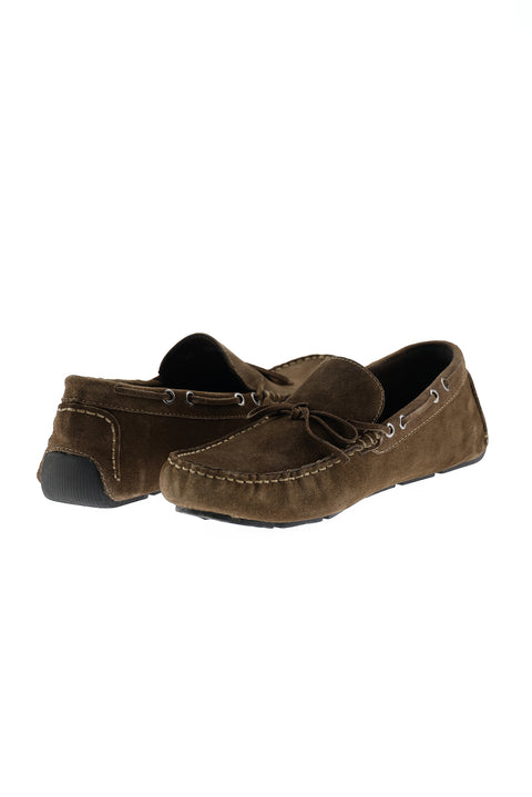 Koyu Kahve Süet Casual Loafer Ayakkabı