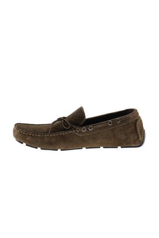  Koyu Kahve Süet Casual Loafer Ayakkabı