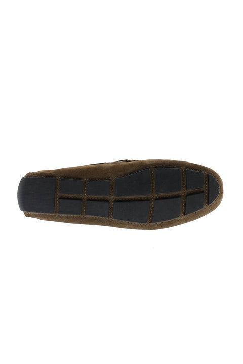 Koyu Kahve Süet Casual Loafer Ayakkabı