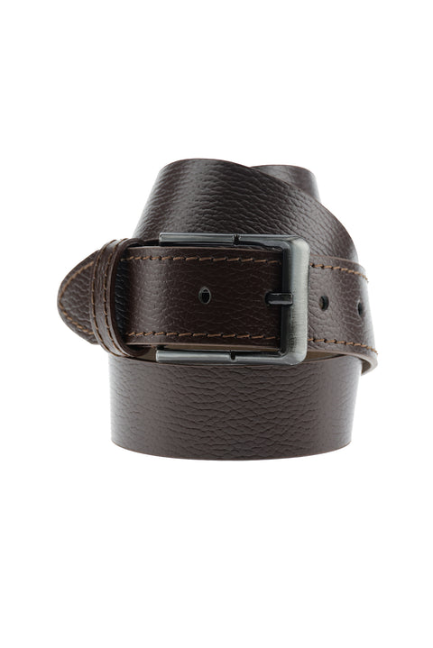 Koyu Kahve Spor Deri Kemer