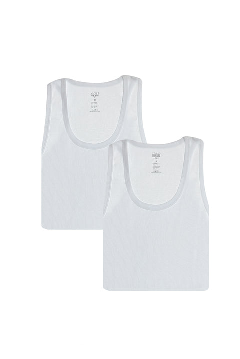 Beyaz 2'li Pamuk Sporcu Atlet Seti