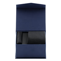 Black Set of 2 Tie and Pocket Square