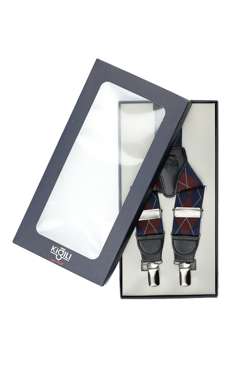 Orta Lacivert Desenli Pantolon Askısı