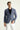 Orta Lacivert Relaxed Fit Rahat Kesim Desenli Spor Ceket