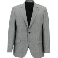 Orta Gri 6 Drop Regular Fit Standart Kesim Klasik Desenli Keten Karışımlı Ceket