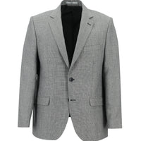 Orta Gri 6 Drop Regular Fit Standart Kesim Klasik Desenli Keten Karışımlı Ceket