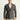 Koyu Kahve Slim Fit Dar Kesim Kruvaze Çizgili Keten Karışımlı Ceket