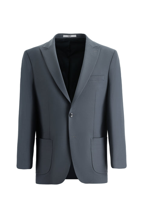 Orta Füme 4 Drop Relaxed Fit Rahat Kesim Klasik Ceket