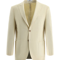 Krem Regular Fit Klasik Ceket